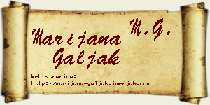 Marijana Galjak vizit kartica